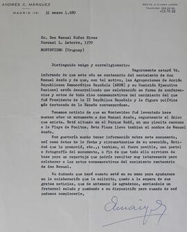 Carta monumento a Azaña