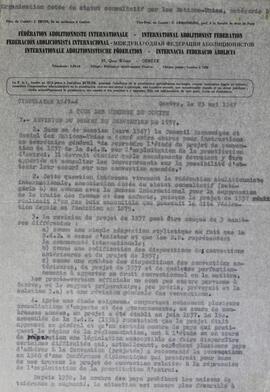 Fedération Abolitionniste Internationale. Circulaire 1947 - 4