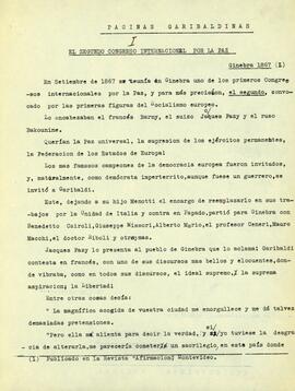 2° Congreso para la Paz