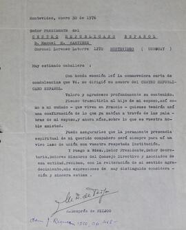 Agradecimiento por condolencias