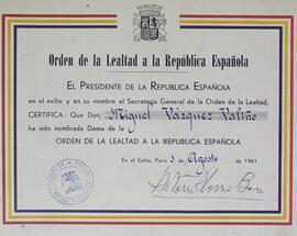 Diploma Vazquez Valiño