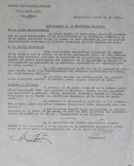 Aniversario de la República Española