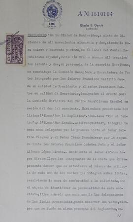 Acta elecciones 7 diciembre 1952