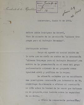 Carta del D: B. Brum