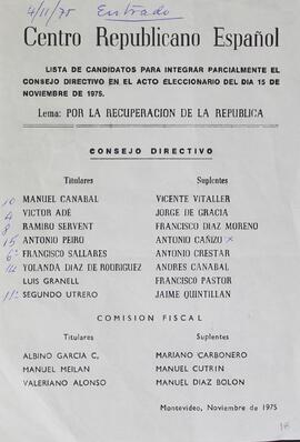 : Por la recuperación de la República