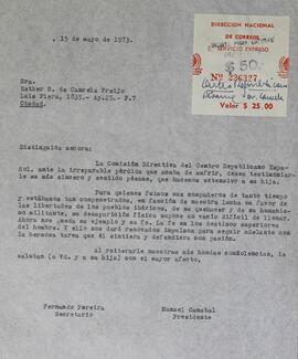 Condolencias ante fallecimiento