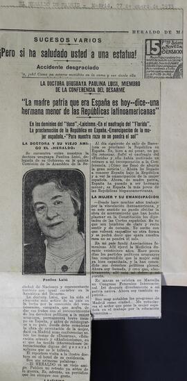 La Dra. Uruguaya Paulina Luisi, miembro de la conferencia del desarme