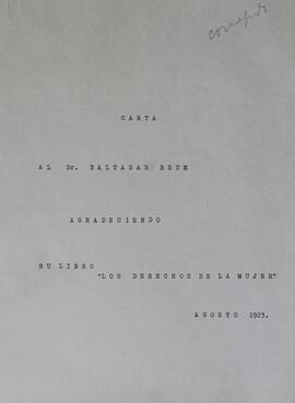 Carta al Dr. Brum