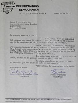 Pedido de adhesión a acto